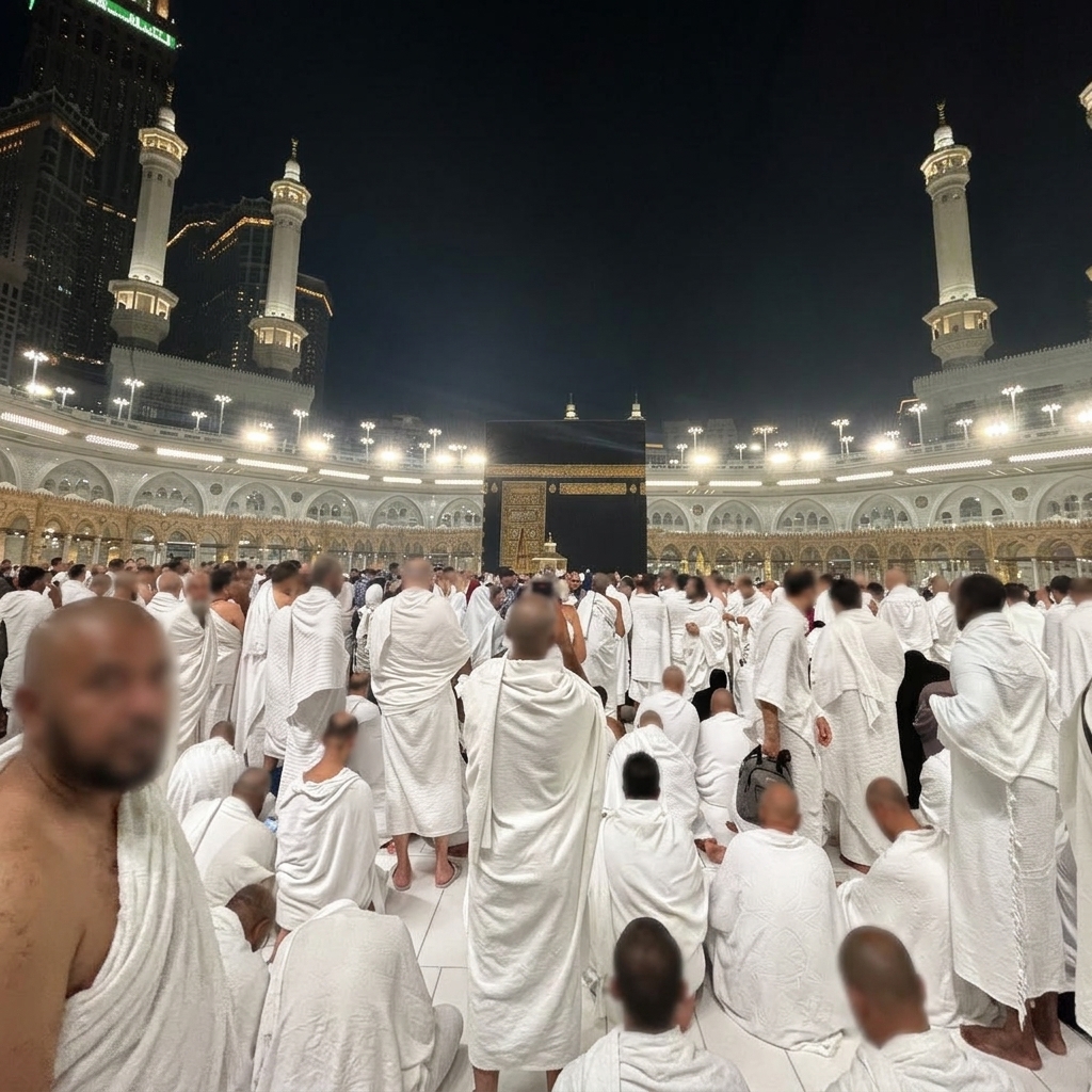 Pèlerins autour de la Kaaba