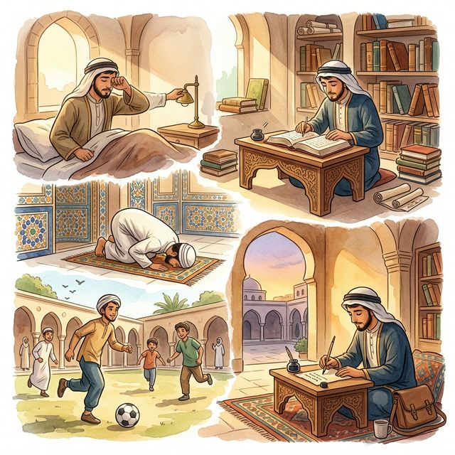 يَوْمٌ فِي حَيَاة طَالِب